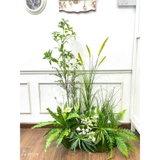 Bồn Rêu Thiết Kế- Bồn Rêu Hoa Tiểu Cảnh Trang Trí Sảnh Chung Cư, Điểm Nhấn Không Gian (90x40x130cm)- RC083