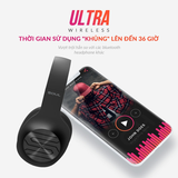 Tai nghe Bluetooth Headphone Soul Ultra Wireless SU34BK - Hàng Chính Hãng (Đen)