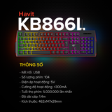 Bàn Phím Gaming RGB HAVIT KB866L - Hàng Chính Hãng