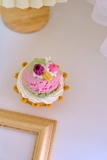 Nến thơm hình bánh cupcake waffle mâm xôi