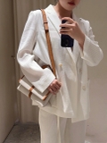 [ORDER 2 - 3 TUẦN] Túi Icicle Slit Medium Canvas & Leather