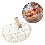 Giỏ lưới kim loại quai gỗ
