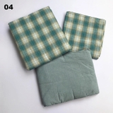 Bộ drap giường 4 món cotton kẻ sọc phối màu 1m6x2m / 1m8x2m