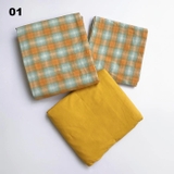 Bộ drap giường 4 món cotton kẻ sọc phối màu 1m6x2m / 1m8x2m