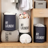 Giỏ đựng đồ giặt tròn miệng rút My Laundry