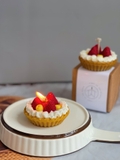 Nến thơm hình bánh tart dâu