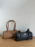 Túi P/ra/da Medium Leather Top Handle Padlock