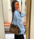 Túi LW Medium Flamenco Clutch - Grained Nubuck