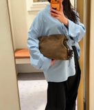 Túi LW Medium Flamenco Clutch - Grained Nubuck