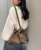 Túi LW Medium Flamenco Clutch - Grained Nubuck