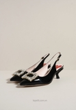 Giày Ro/ger Vi/vi/er Virgule Slingback Pumps