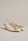 Giày Ro/ger Vi/vi/er Virgule Slingback Pumps