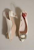 Giày Ro/ger Vi/vi/er Virgule Slingback Pumps