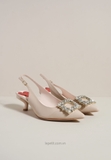 Giày Ro/ger Vi/vi/er Virgule Slingback Pumps