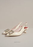 Giày Ro/ger Vi/vi/er Virgule Slingback Pumps