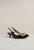 Giày Ro/ger Vi/vi/er Virgule Slingback Pumps