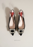 Giày Ro/ger Vi/vi/er Virgule Slingback Pumps