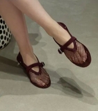 Giày A/lai/a Strass Fishnet Ballet Flats