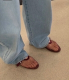 Giày A/lai/a Strass Fishnet Ballet Flats