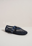 Giày A/lai/a Strass Fishnet Ballet Flats