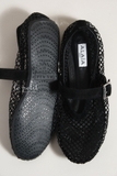 Giày A/lai/a Strass Fishnet Ballet Flats