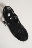 Giày A/lai/a Strass Fishnet Ballet Flats