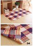 Thảm trải sàn trang trí đan sợi tua rua nhiều màu 45x70/60x130 cm