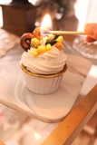 Nến thơm hình bánh cupcake trắng