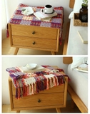 Thảm trải sàn trang trí đan sợi tua rua nhiều màu 45x70/60x130 cm