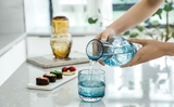Bộ bình và ly thủy tinh 2 trong 1 họa tiết vương miện - Ho2435
