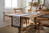 Khăn trải bàn table runner hoạ tiết màu nước viền đăng ten 36x140 / 33x220 cm