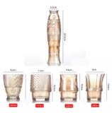 Bộ 4 ly thuỷ tinh hình cá chép Koi - HO2433