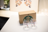 Bộ 2 ly thủy tinh Starbucks Bearista Christmas