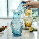 Bộ bình và ly thủy tinh 2 trong 1 họa tiết vương miện - Ho2435