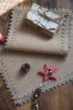 Khăn trải bàn table runner cói đay nâu 36x140 / 30x220 cm