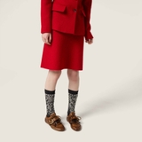 Giày M/iu M/iu Leather Sneakers w Buckle