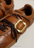 Giày M/iu M/iu Leather Sneakers w Buckle