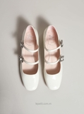 Giày Ro/ger Vi/vi/er Très Vivier Strass Buckle Mini Babies Ballerinas