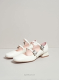 Giày Ro/ger Vi/vi/er Très Vivier Strass Buckle Mini Babies Ballerinas