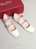 Giày Ro/ger Vi/vi/er Très Vivier Strass Buckle Mini Babies Ballerinas
