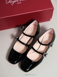 Giày Ro/ger Vi/vi/er Très Vivier Strass Buckle Mini Babies Ballerinas