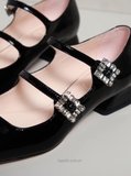 Giày Ro/ger Vi/vi/er Très Vivier Strass Buckle Mini Babies Ballerinas