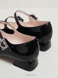 Giày Ro/ger Vi/vi/er Très Vivier Strass Buckle Mini Babies Ballerinas