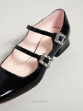 Giày Ro/ger Vi/vi/er Très Vivier Strass Buckle Mini Babies Ballerinas