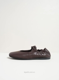 Giày M/iu M/iu Ruches Nappa Leather Ballerinas