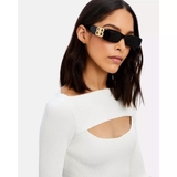 Kính Ba/len/cia/ga Dynasty Rectangle Sunglasses