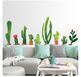 Decal dán tường xương rồng - HO940