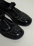 [ORDER 2 - 3 TUẦN] Giày M/iu M/iu Brushed T-Strap Brogue