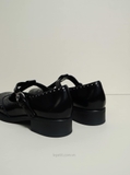 [ORDER 2 - 3 TUẦN] Giày M/iu M/iu Brushed T-Strap Brogue