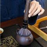 Bộ trà cụ 6 món gỗ mun và ly gốm
